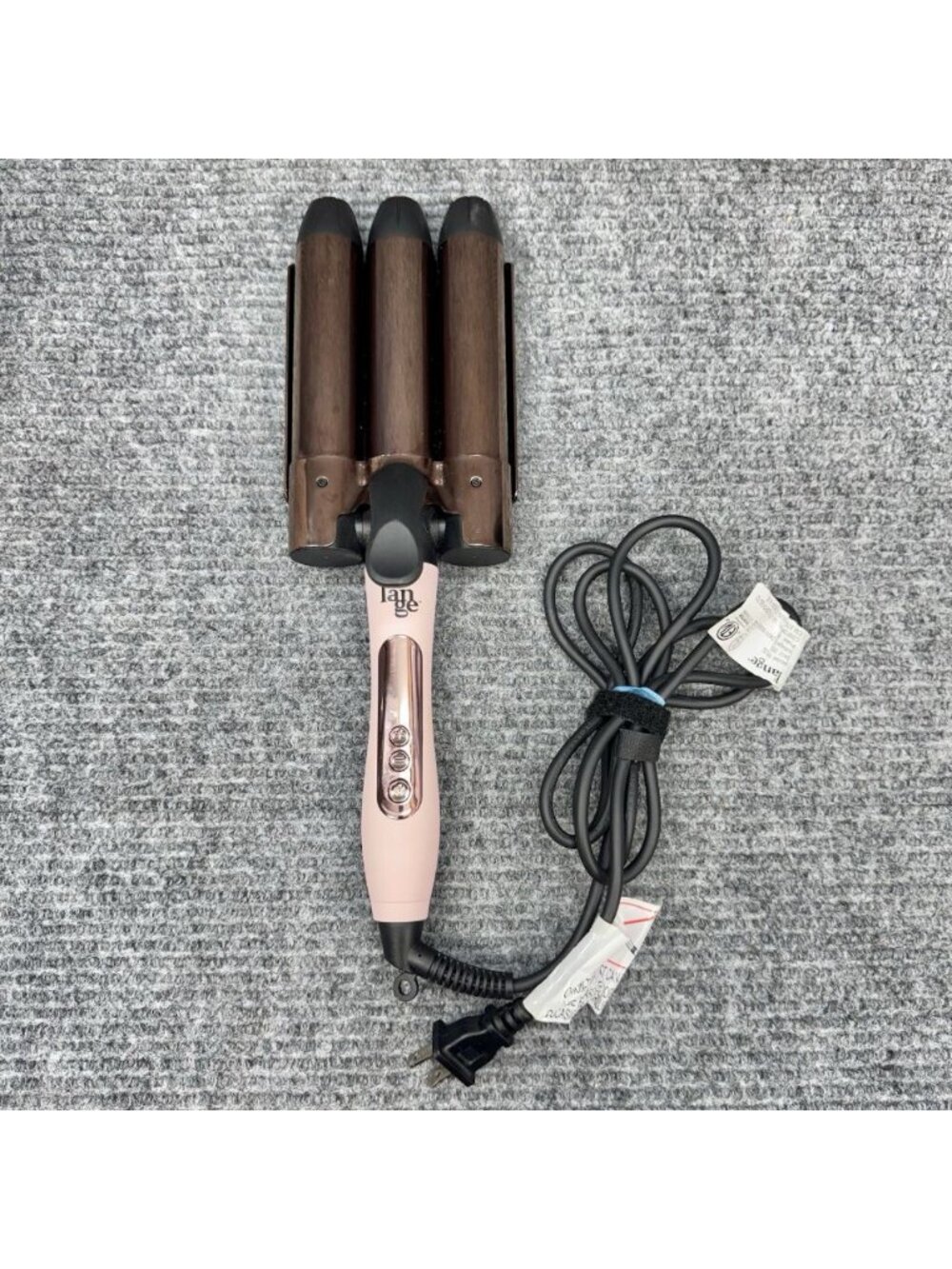 L’ange Le Tridente Titanium Triple Barrel Waving Iron Blush Pink Tested HT232